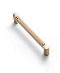 6 Pack 5 Inch Center To Center Knurled Cabinet Pulls In Champagne Bronze With Circular End Caps For Modern Furniture
