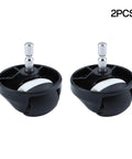 Front wheel caster assembly for Roomba; black plastic housing with metal stem, 2-pack.