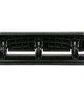 Back view of Low-Force No-Fuss 3-Hole Punch For 20-Sheet Capacity, Heavy-Duty Desktop Paper Punch With Squeeze Handle, in black.