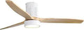 52 Inch Ceiling Fan With Lights And Remote Control Low Profile Flush Mount Wood Ceiling Fan LED Dimmable Quiet DC Motor