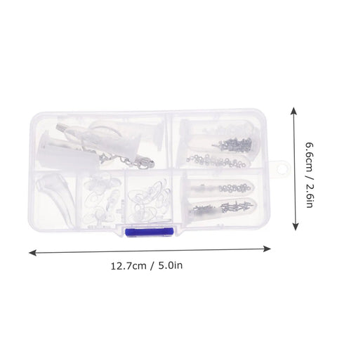 Eyeglass Repair Kit With Silicone Nose Pads Screws And Ear Grips In An Organized Case For Quick Access