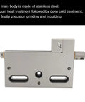 Rock-Solid Stainless Steel 4 Inch Toolmakers Vise For Wire EDM And CNC Cutting, side view showing adjustment mechanism