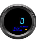 Two Inch Car Digital Vacuum Gauge Kit With Blue LED Display Easy Install Universal Meter For 12V Gasoline Engines Boost And Vacuum Readings 52mm Dial Gauge For Engine Diagnostics, 52mm round black digital vacuum gauge with blue LED display