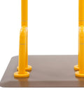 Chair And Couch Stand Assist Bar With Auto Light For Easy Getting In And Out, Heavy Duty Bed Rail base view showing yellow supports