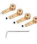 Beefed Up Aluminum RC Aircraft Servo Arms 4mm steering arms and hex wrench for quadcopters and fixed wing drones, alloy build