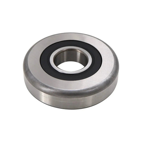 Workhorse Grade Mast Bearing Roller Lift Replacement For Forklift And Pallet Jack Rigs Includes Part Number 61237-26630-71 Size Forty X One Twenty Point Two X Twenty Eight Millimeters unit with smooth metal finish.