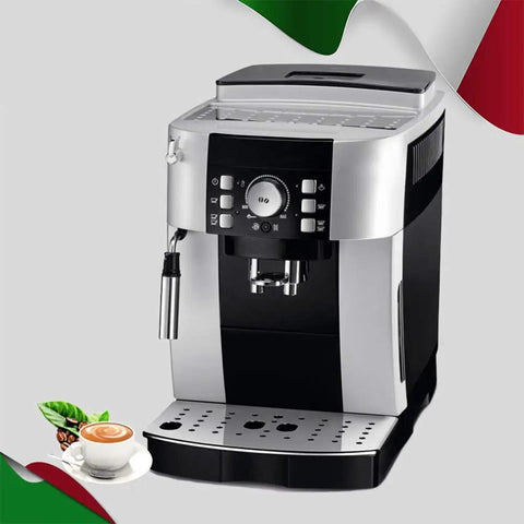 Badass Automatic Espresso Machine Bean To Cup Coffee Maker With Sick Silent Grinder And Detachable Water Tank Ideal For Office Home Crew Who Dig Killer Cappuccinos Daily, front view with controls.