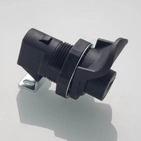 Push Button Latch Drawer for 1 to 10mm Thick Panels, flush pull lock with 25.5mm cutout, durable PP body and metal keys