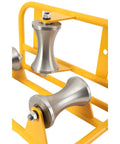 Heavy-Duty Steel Cable Puller Sheave For Large Scale High V And Construction Projects, super durable feeding pulley close-up view.