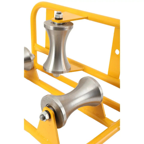 Heavy-Duty Steel Cable Puller Sheave For Large Scale High V And Construction Projects, super durable feeding pulley close-up view.