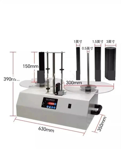Heavy Duty Automatic Label Counting Rewinding Machine With Speed Control For Industrial Printers, compact 630x350x390mm design.
