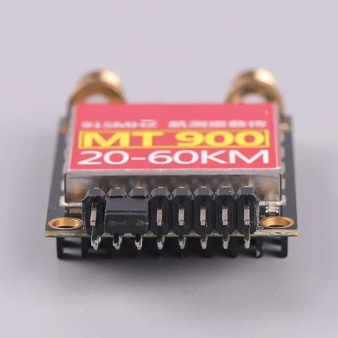 Close-up of Long Range 40km Digital Telemetry Module For PX Pixhawk And 3DR Ground Station BVLOS Ready Link, connector view.