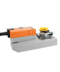 Heavy Duty 40Nm Modulating Damper Actuator For Hvac Systems With Precise Position Feedback And Dual Voltage Power, gray body with orange control.