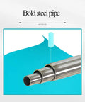 Bold steel pipe detail showcasing multi-layered design, robust construction for Portable Cloth Closet Wardrobe With Hanging Rod And Shelf.