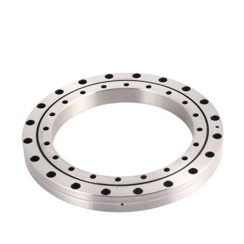 Pro Grade Cross Roller Bearing 280 X 355 X 25.4 for Industrial Robot Joints and CNC Machine Tools, chrome finish with mounting holes.