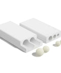 Round Shape Polymer Clay Bead Roller for DIY Jewelry, Bead Crafting Tool Set with multiple bead sizes, shown with white plastic rollers