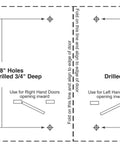 Drilling template for Jimmy Proof Deadbolt Lock With Keyed Entry, Diecast Security Lock With Shutter Guard, Single Cylinder Rim Lock