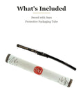 Wakizashi Iaito Training Sword With Unsharpened Aluminum Alloy Blade 21 Inch Fullered Groove in saya with packaging tube