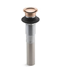 Pop Up Sink Drain Without Overflow Solid Brass Tailpiece One And A Quarter Inch Connection Built To Last For Bathroom Or Kitchen