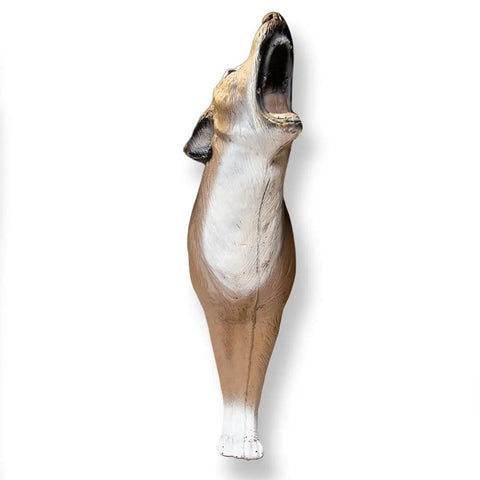 Howling Coyote 3D Archery Target With Dura-Flex Foam Self-Healing Core, front view showing lifelike design