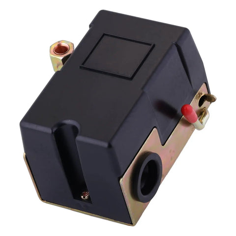 Air Compressor Pressure Switch 135 To 175 PSI Heavy Duty 1 Quarter Inch NPT With Unloader Valve On Off Lever Single Port Replacement