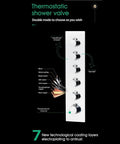 Next Level Bath Vibes 12 By 36 Inch Music Led Shower Panel With Antique Brass Finish Thermostatic shower valve controls.