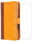 Stunning Yellow-FG Case For Danew Trace T-One Plus Heavy Duty Protection With HD Film Protector And Sleek Design that shows open view and glass shield.