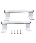 Two Pack 8 Inch Aluminum Sliding Door Handle Set In White, White Alloy Sliding Door Pull Handles For Patio And Bathroom with screws