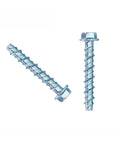 10 Piece M6 M8 Hex Head Concrete Screws Kit For Self Tapping Anchor Bolts with M6x40 and M8x40 screws on white background