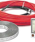 120V Floor Heating Cable Kit For 8 To 15 Sq Ft, Underfloor Radiant Heat System For Tile, With GFCI Thermostat, red cables
