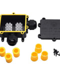 Outdoor Waterproof IP68 Junction Box With 3 Way M25 Connector, dust proof moisture proof UV resistant.