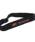 Elastic Headlamp Strap With Bracket For 22mm To 26mm Headlights 360 Degree Adjustable Headband Easy Install Travel Light Nylon Band Anti UV Sweat Absorbent Comfort For Night Hiking And Outdoor Use showing black strap with orange logo