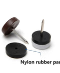 Heavy Duty Nylon Furniture Glides 400 Piece Pack thickened nail-in slides with nylon rubber pads for smooth floor protection.