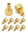 10 Pack Large Bore Tire Valve Adapters External Valve Stem Reducers 22 mm Length Gold Color Built To Last Tire Valve Connector