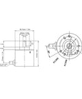 Technical drawing of AB 2 Phase Hollow Shaft Encoder DC 5-24V 6-8mm Quadrature Encoder For Office Automation And Engineering