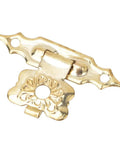 Old School Vintage Floral Hasp And Toggle Clamp Kit 50 Piece Heavy Duty Yellow Iron Latches for cabinets, boxes, drawers.