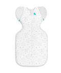 Swaddle Up Transition Bag With Arms Up Design For Easy Arm Out Sleep, Ultra Breathable Cotton Sleep Sack For Spring And Summer, Twin Zip And Zip Off Wings, 0.2 Tog, Light Weight, You Are My Grey, Medium on neutral background