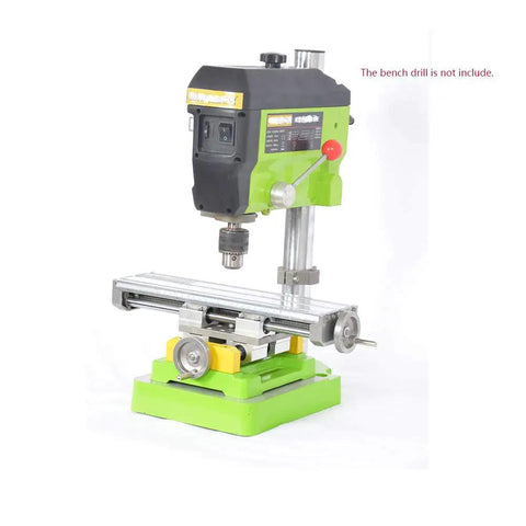 Top Shelf Shop Beast Cross Slide Table For Mini Milling Machines And Bench Drill Press Adjustable X Y Axis aluminum mount with drill.
