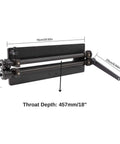 Bead Roller Sheet Metal Machine 18 Inch With 6 Die Sets Rotary Beading Tool dimensions diagram