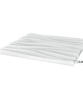 Wavy White PVC Wall Panels Pack Of 12, 19.7x19.7 Inches, Lightweight And Fire Resistant, DIY Friendly 32 Sq Ft Coverage, side view