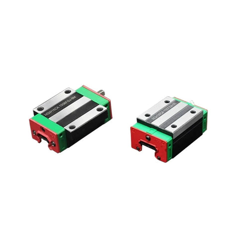 High Precision Linear Guide Rail Kit With 2 HGH20CA Rails Plus Four Smooth Slide Blocks For Rock Solid Smooth Motion And Zero Friction Glide In Your CNC Build Or DIY Project Today, two blocks