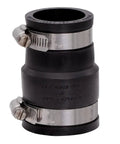 Reducing Flexible PVC Pipe Coupling From One And A Half Inch To One And A Quarter Inch For Cast Iron And Plastic Plumbing Connections No Fuss No Mess Leakproof Fit Sewer Gas Resistant Durable PVC Coupler For Home Diy Projects, black flexible reducer coupling with stainless clamps