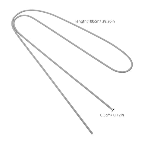 5 Pack Stainless Steel Extension Springs 3mm Wire Diameter For Home Mechanics And DIY Projects shown coiled and straightened length 100cm.