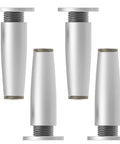 Adjustable Metal Furniture Legs In Zinc Alloy Replacement Feet For Sofa Cabinet And Coffee Table - White 120mm Height