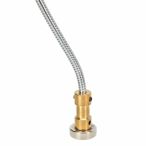 Adjustable Magnetic Soldering Helping Hand Clip With Gooseneck Arm Alloy Steel Fixture for PCB work, brass magnetic base detail