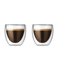 Real Deal Double Walled Espresso Glasses Set Of 2 Insulated Borosilicate Shot Cups Clear Heat Resistant Coffee Cup with espresso.