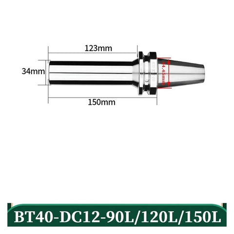Rugged Stainless Pull Back Sleeve For BT30 BT40 BBT40 DC4 DC6 DC8 DC12 CNC Chuck Retractor 150mm long with precise dimensions.