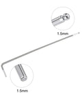Heavy Duty 4 Piece 1.5mm Ball End Hex Key Wrench Set For Household DIY And Professional Machine Repairing L Shaped Long Arm With 91mm Length S2 Steel Durable By TOP VIGOR shown with close-up of 1.5mm ball-end tip.