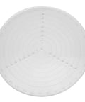 Front view of a 7.87-inch round center finder compass, transparent acrylic for locating centers in woodworking.