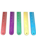 5 Piece Dental Endo Ruler Set For Pro Grade Root Canal Measurement Stainless Steel Colorful Scale Gauges In Purple Red Green Blue Yellow Endodontic Span Measurements For Clinicians, 40mm scale
